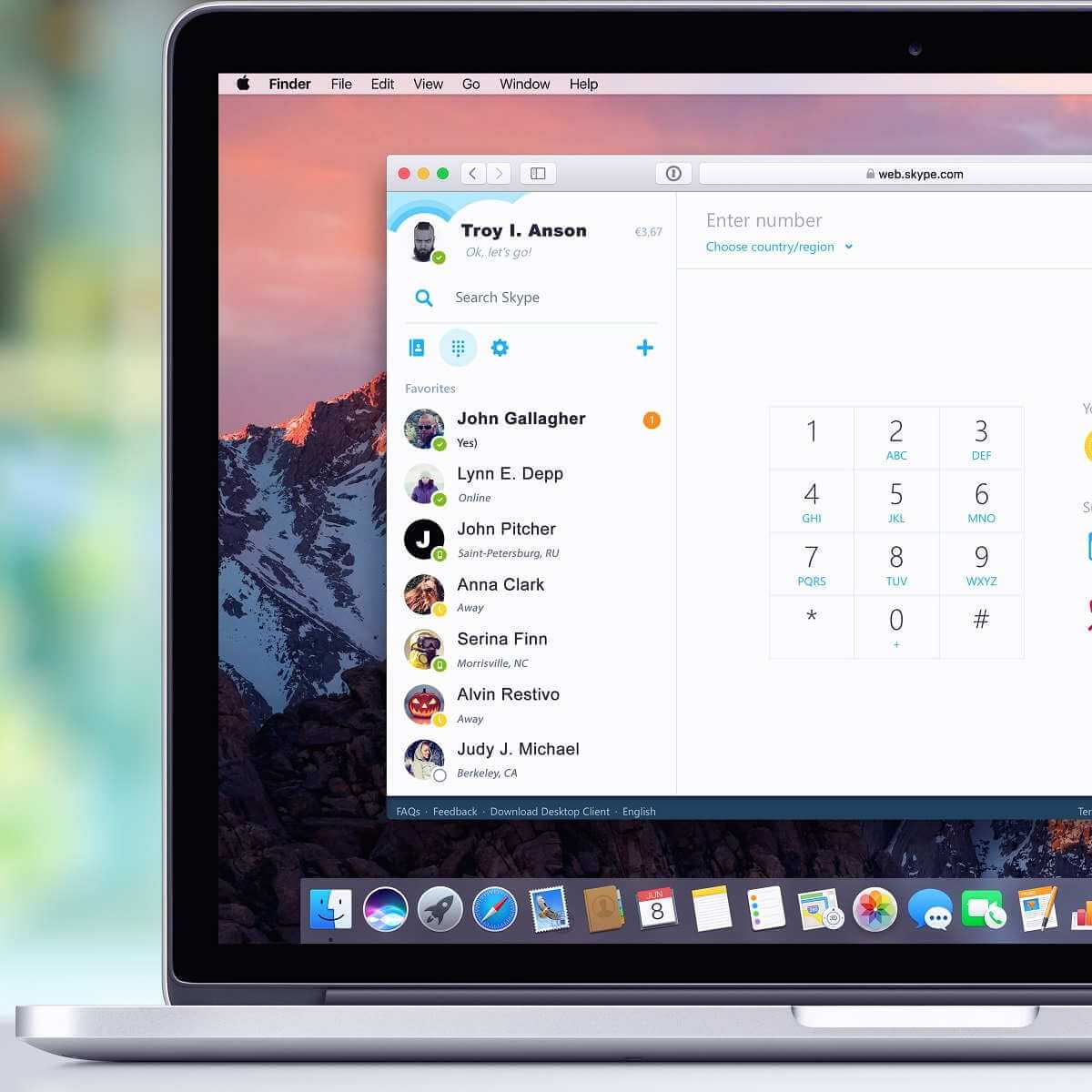 skype for business call app mac